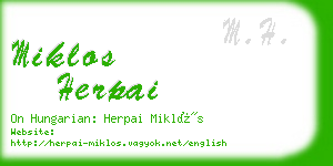 miklos herpai business card